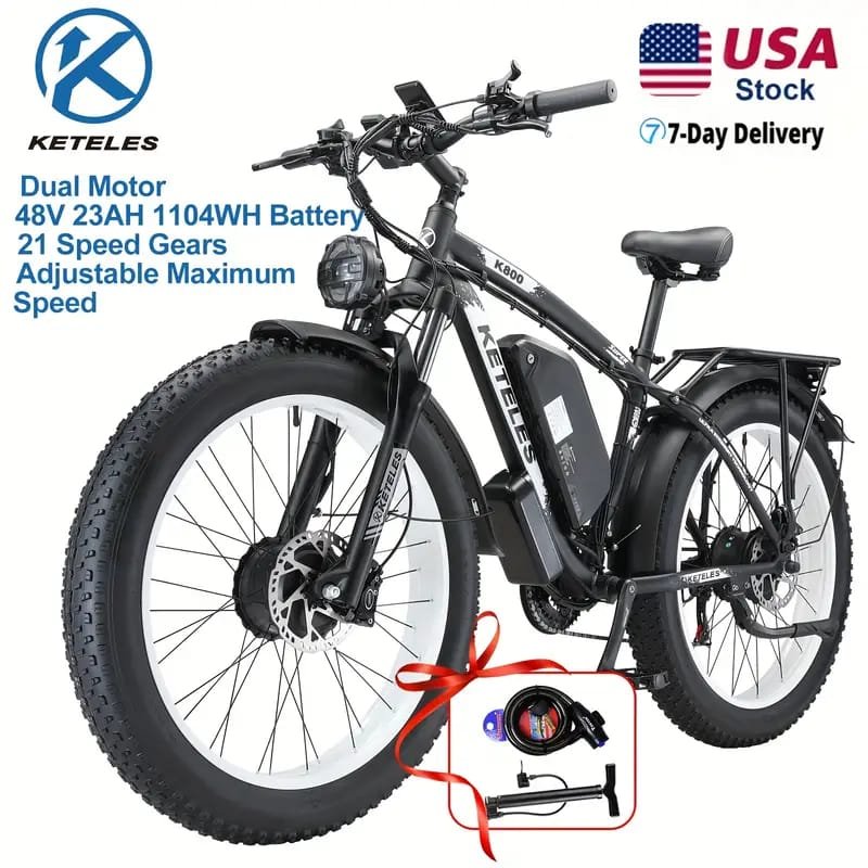 Electric Bicycle, 27.5" Electric Mountain Bike with 48V 499Wh Removable Battery Peak 749W Motor, 21 Speed Ebike, Up to 50 Miles, 19 MPH Electric Bike