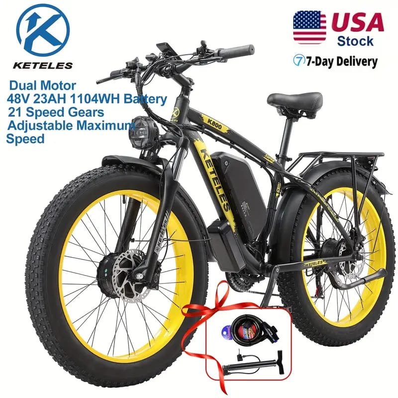Electric Bicycle, 27.5" Electric Mountain Bike with 48V 499Wh Removable Battery Peak 749W Motor, 21 Speed Ebike, Up to 50 Miles, 19 MPH Electric Bike